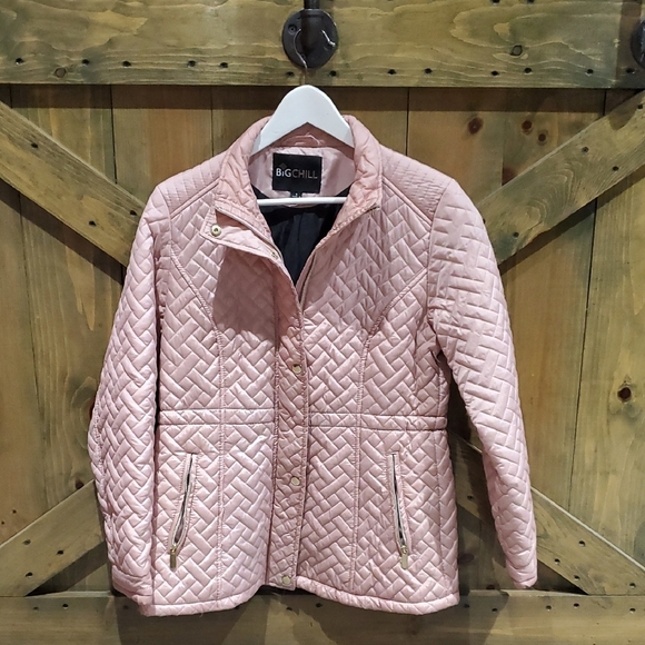 Big Chill Jackets & Blazers - Big Chill Light Pink Puffer Jacket Winter Sporty Athliesure Daytrip Getaway Quil